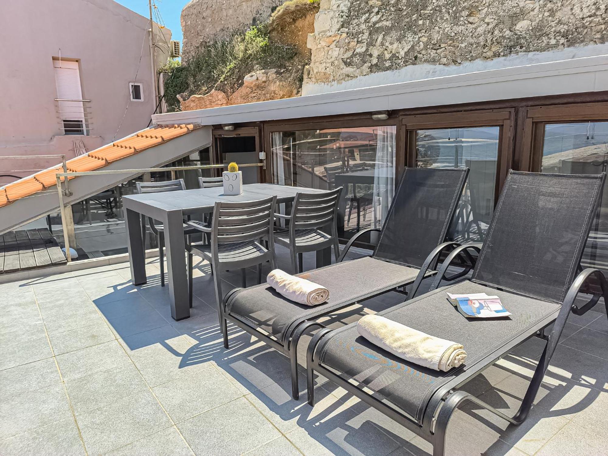 Charming Old Tannery House With Spacious Veranda And Stunning Sea View! Chania  Екстер'єр фото